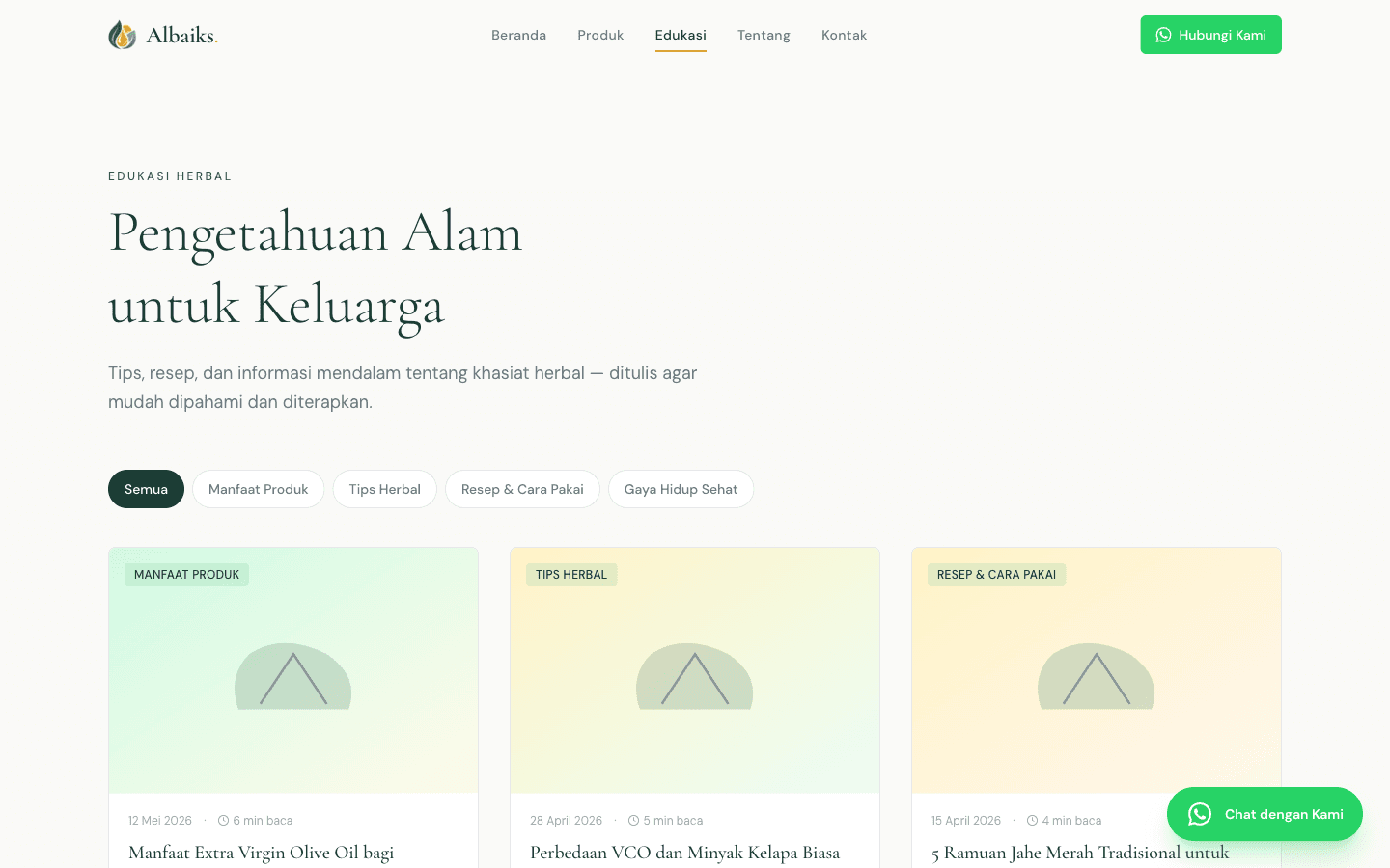Educational wellness blog articles on Albaiks Herbal