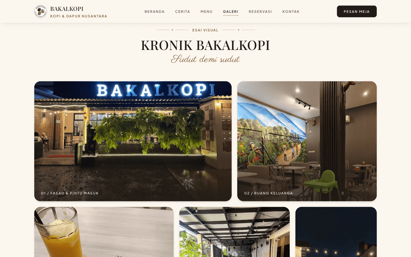 Interior and outdoor dining ambient gallery
